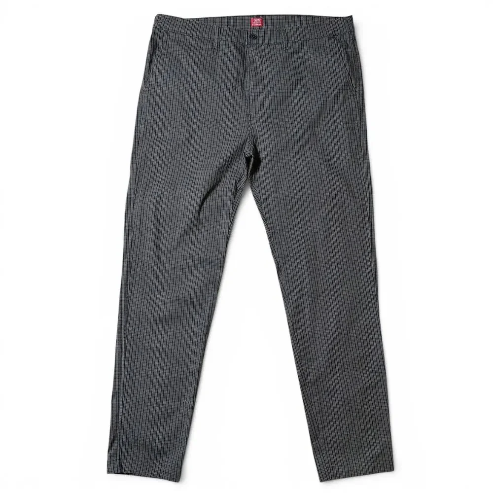 Levi's XX Chino Standard Taper Pants Mens Actual Size 40x35 Gray Micro Check